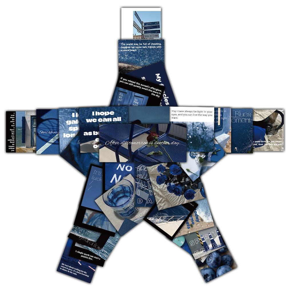 

30PCS Blues Moment Stickers Notebook Cool Aesthetic Laptop Luggage Car Y2K Skateboard Suitcase Waterproof Graffiti Phone Decal