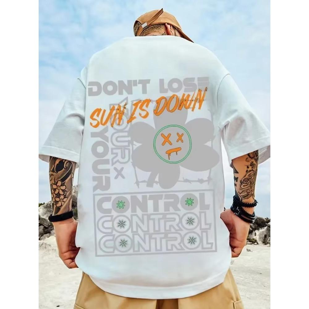 

Летняя новая повседневная свободная футболка с короткими рукавами, мужская модная свободная футболка с принтом, большой размер 8XL, хип-хоп, парная одежда, короткий рукав, хлопковый топ XXXXXL белый