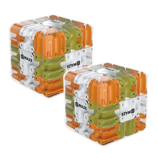 1/2 Stück Rollkugel Labyrinth Würfel Denkspiel 3D Puzzle Labyrinth Würfel Stressabbau Logisches Denken Training Perlen Labyrinth Würfel Lernspielzeug