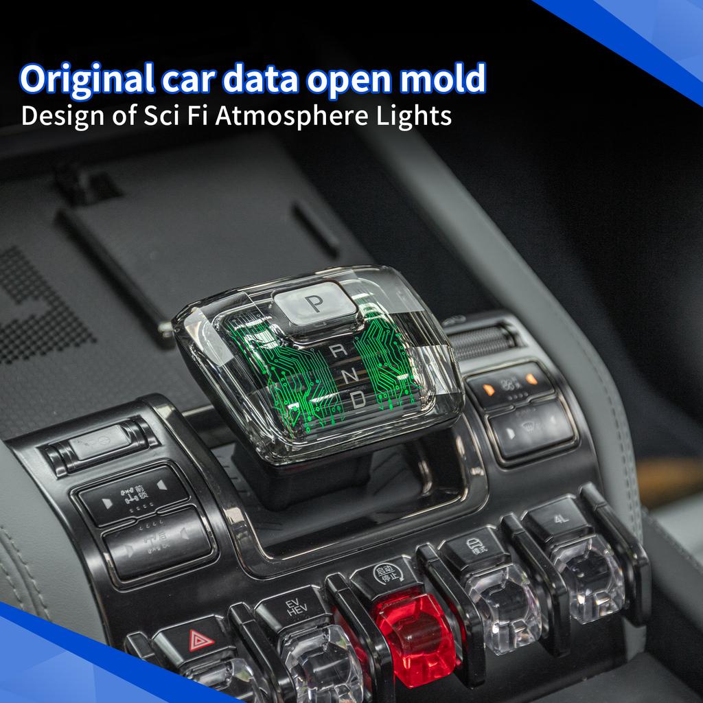 Central Control Replacement Style Crystal Gear Head For BYD Leopard 5 2025+ Lighting Crystal Gear Head Interior Auto Accessories