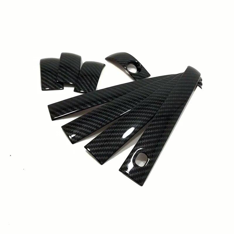 8PCS Carbon Fiber Side Door Handl Cover Trim For Jeep Grand Cherokee 2014 2015 2016 2017 2018