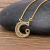 Nidin Light Luxury A-Z 26 Letters Necklace Zircon Pendant for Women Initials Name Necklace Fashion Party Wedding Jewelry Gift