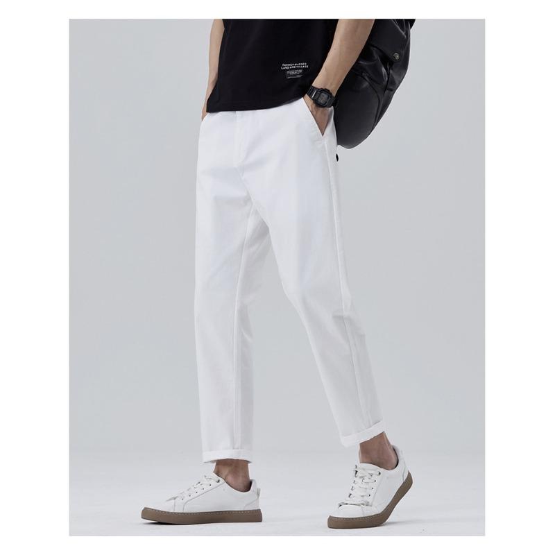 

Summer Thin Cotton Casual Pants for Men s Small Straight High-end Slim Fit Trousers for Men 38