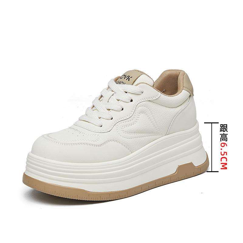

Women s shoes 2025 new women s casual single shoes thick sole inner height increase small white shoes children 8 cm casual versatile 40