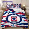 Cruz Azul Pattern Bedding Quilt Set Quilt Cover Pillowcase Home Decoration Birthday Gift (1 * duvet cover + 2 * pillowcase, without core)