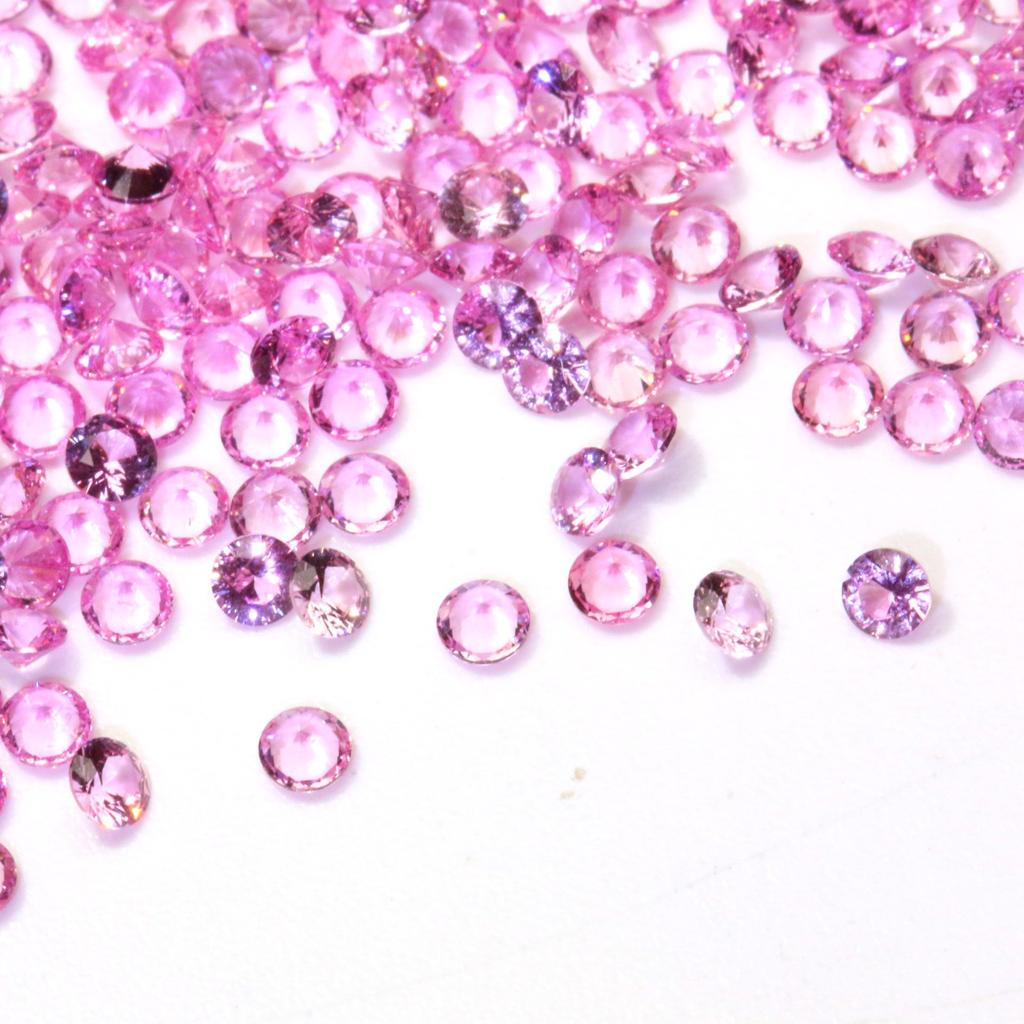 2Ct Fancy Pink Color VVS1 Diamond 3x3mm Round Cut Premium Gemstone 20pcs