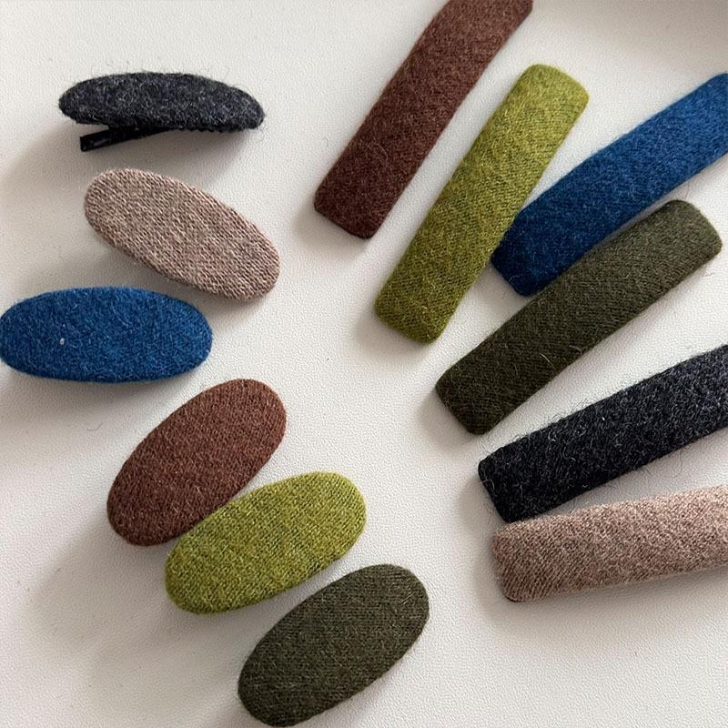 Popular Niche Design New BB Clip Fabric Autumn and Winter Hair Clip Top Broken Hair Flowing Sea Clips Back Simple Headpiece