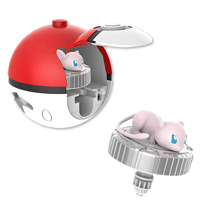 Pokemon Arena Battle Set Spinning Top Ball Game Pikachu Charmander Mew Action Figure Box for Kids