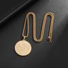Fashion Hip Hop Stainless Steel Double Koi Fish Medal Pendant Necklace for Men and Women Fashion Lucky Jewelry Gift