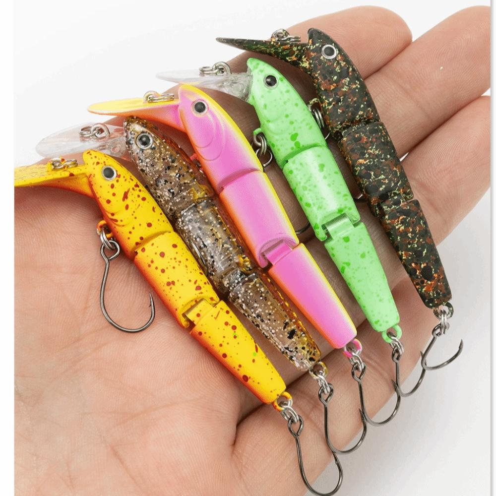 67mm Length Minnow Crank Bait 3 Joints Artificial Bait Artificial Wobbler Lure Stream Fishing