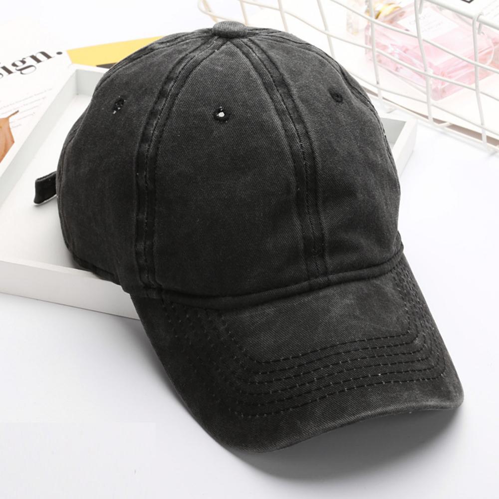 Retro Washed Baseball Cap - Suitable for Both Men and Women. Single- Soft Top. Adjustable Outdoor Casual Hat.