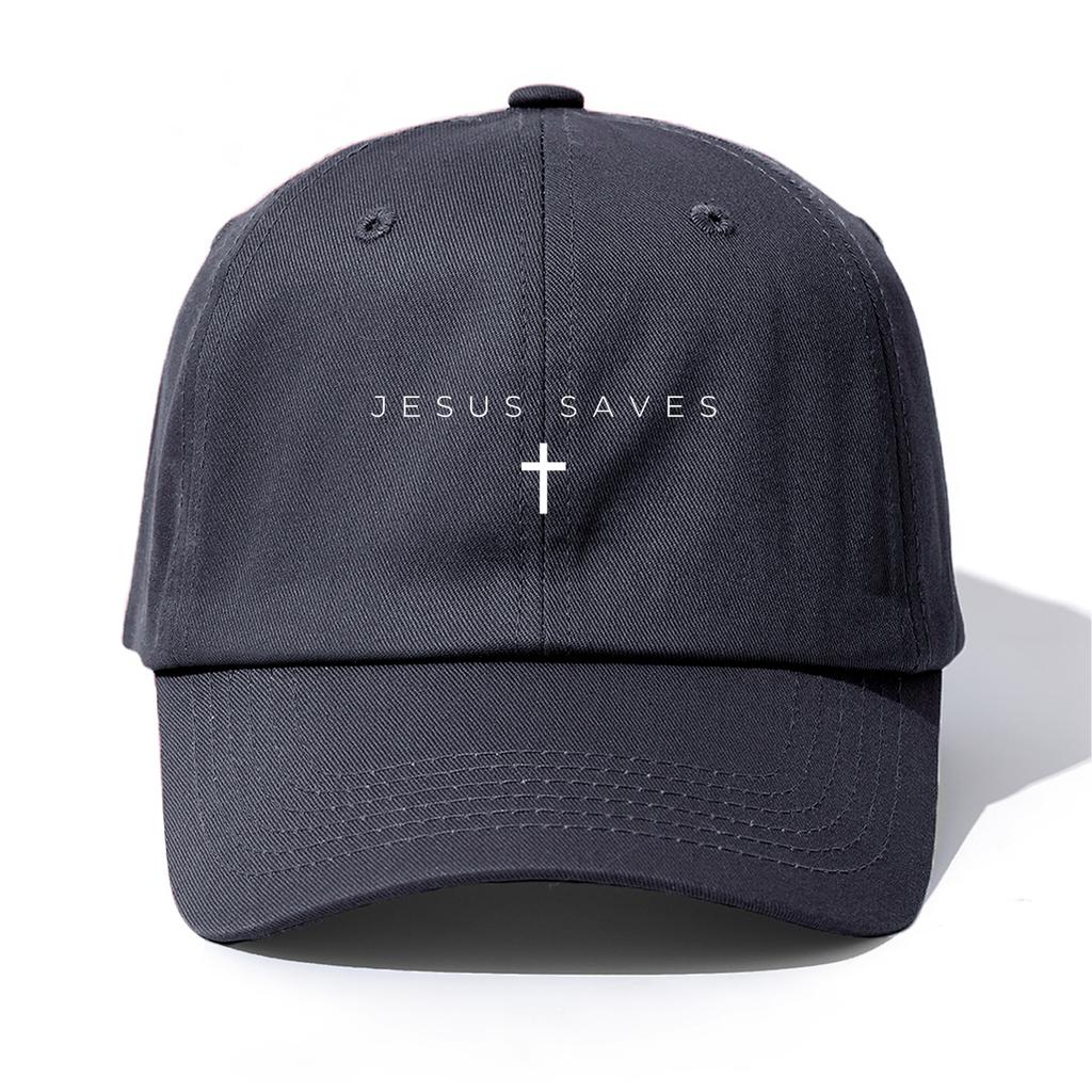 1pc JESUS SAVES Print  Baseball Cap for Adults,Minimalist Retro Style Casual Soft Adjustable Dad Hat,Perfect As Gift