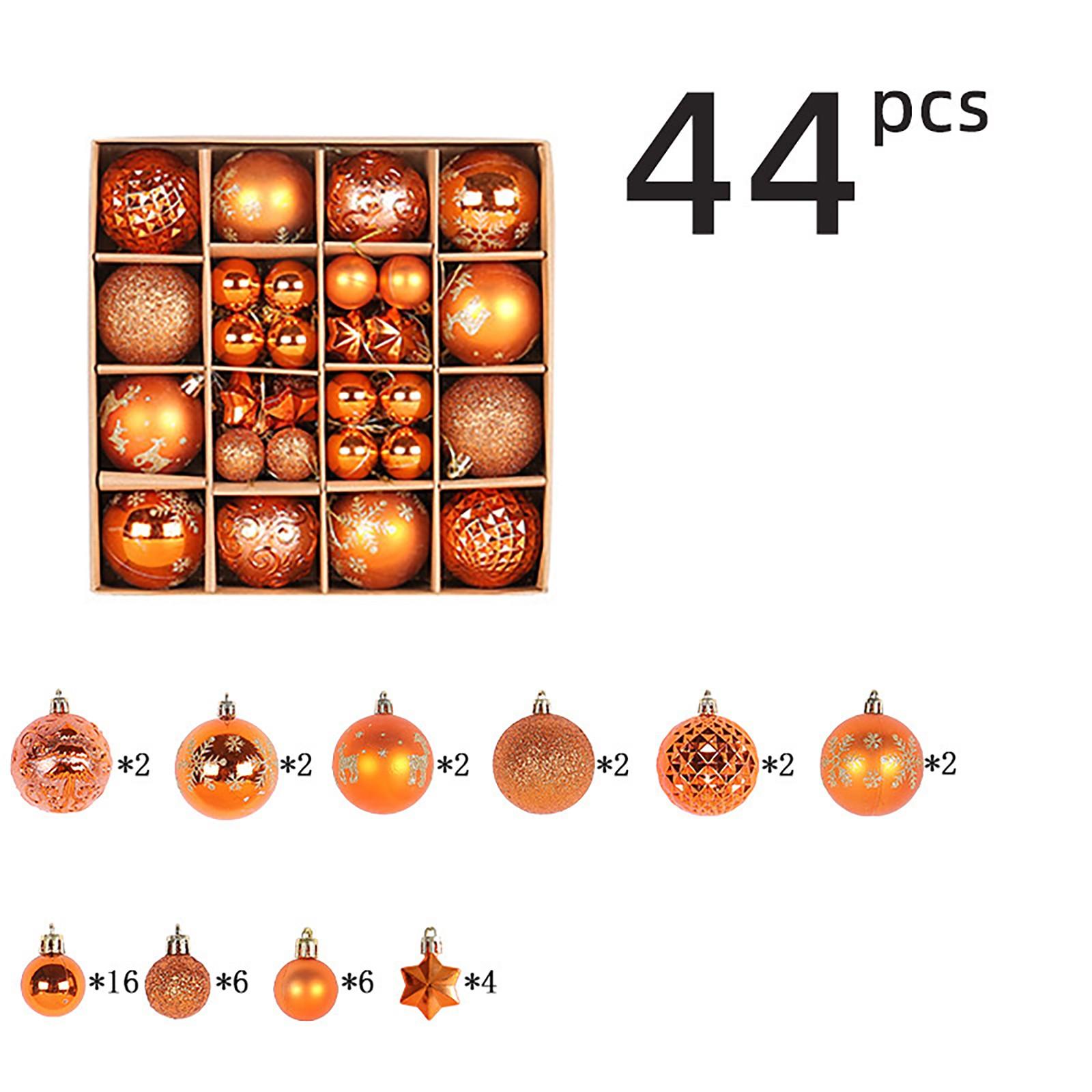 

44 шт. Рождественские украшения Шары Подвесные шары для елки Шары-снежинки One Size