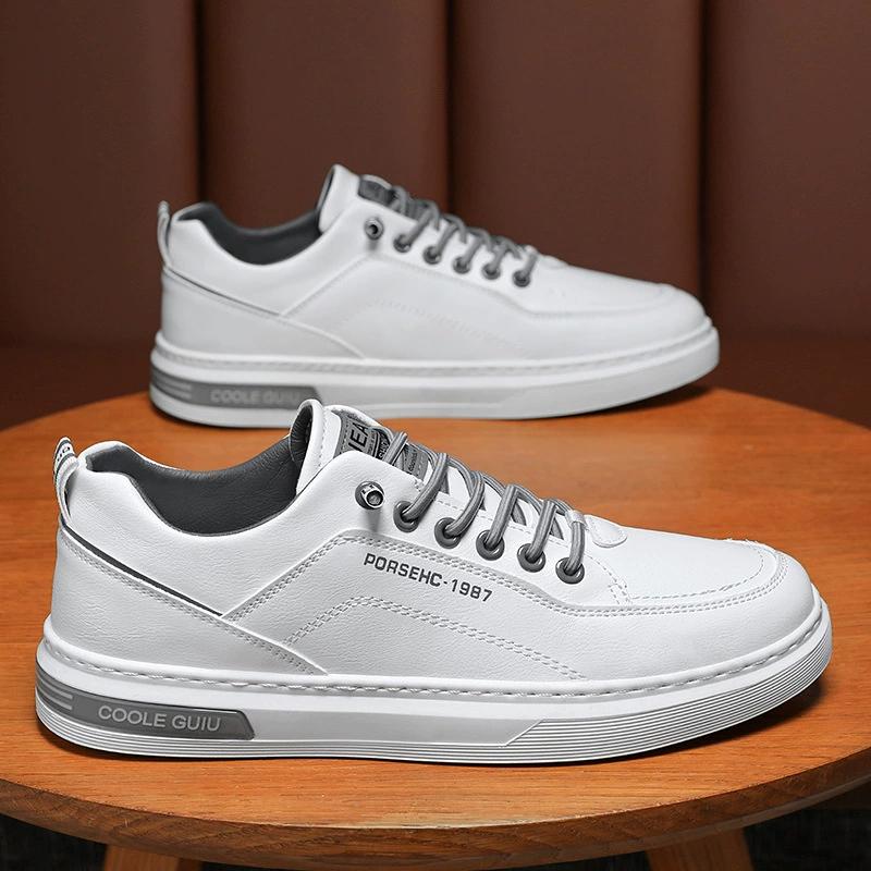 

Мужская весенняя повседневная обувь, дышащие черные кроссовки, модные кроссовки для вождения, ходьбы, тенниса, мужские туфли для скейтбординга 39 белый