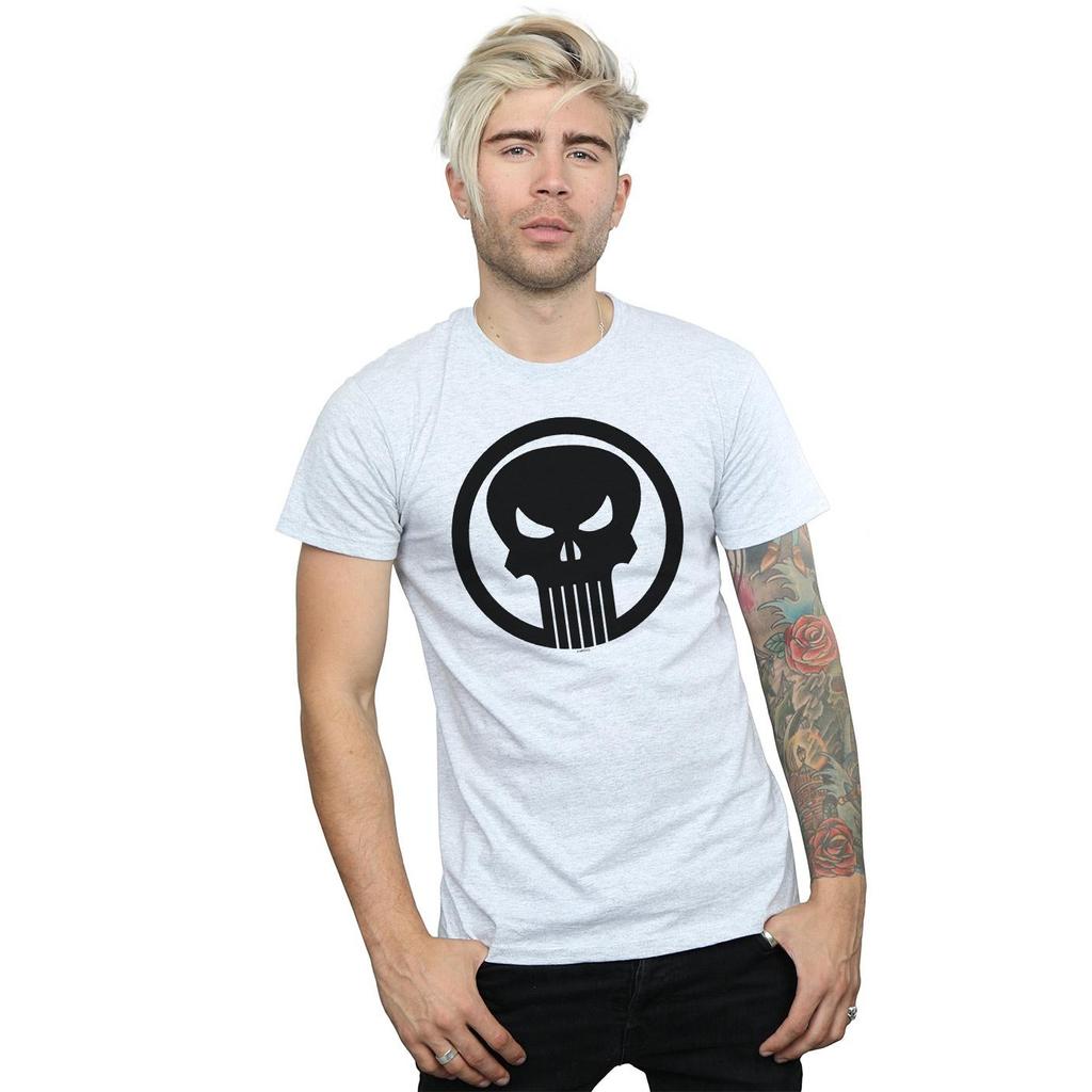 Marvel Mens The Punisher Skull Circle T-Shirt