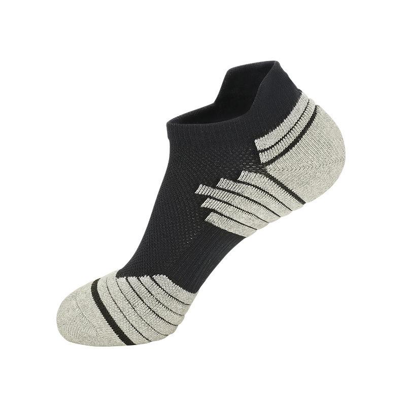 Low-Top Men'S Non-Slip Professional Running Sports Socks, Thick Towel Bottom Short Tube Running Socks, Badminton Socks
