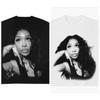 Retro SZA Travel Hip Hop Rap T-shirt American Hip Hop 90s Summer Cotton Casual Printed Women's Pattern T-shirt Summer Y2k