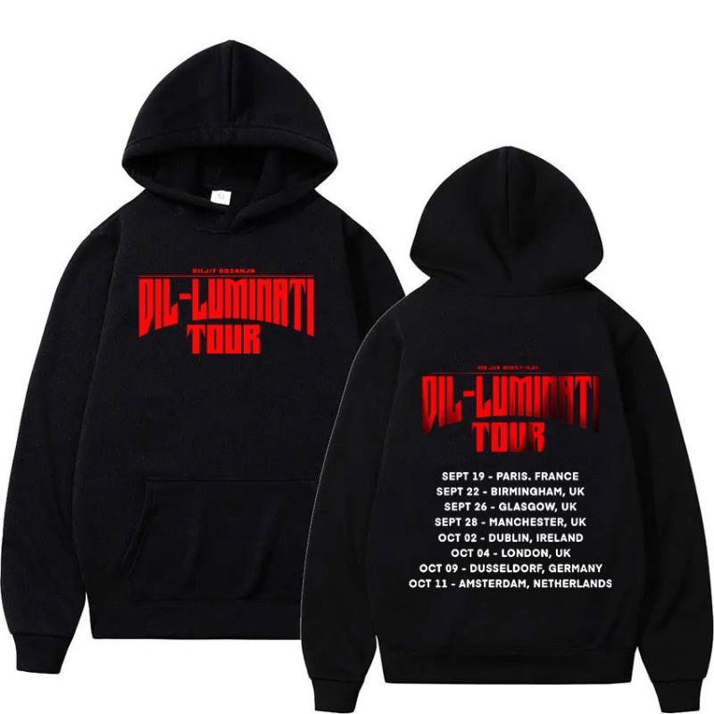 Singer Diljit Dosanjh Dil-Luminati Tour Print Hoodie Boys Harajuku Girls Pullover Music Gift Comfortable Sweatshirt