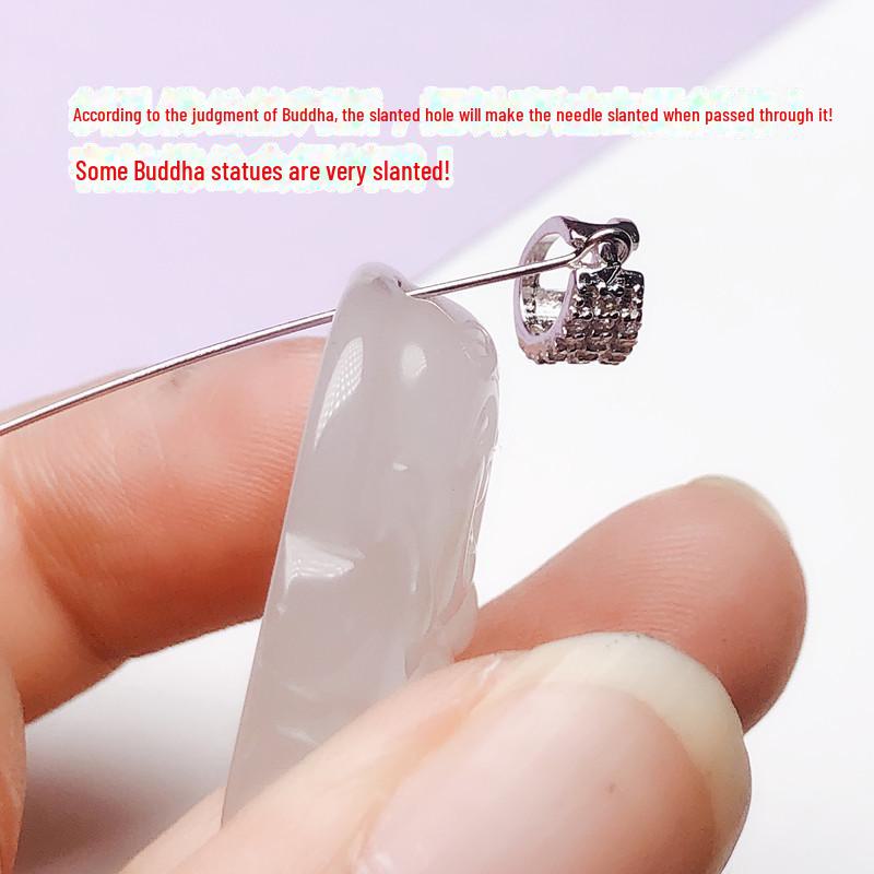 Jade Buddha Pendant with Silver Melon Seed Buckle, Suitable for Men and Women, 925 Silver DIY Jade Accessory