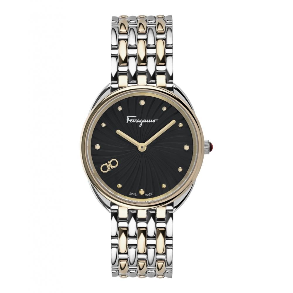 

Salvatore Ferragamo Cuir Bracelet Watch Two Tone Two Tone Black