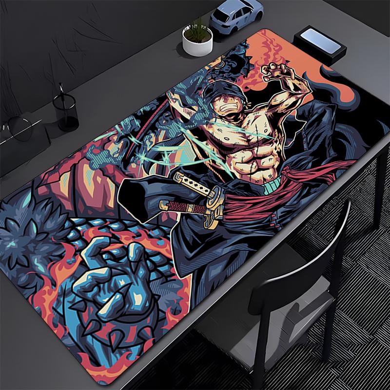 Hot Mouse Pad Anime Gaming Accessories PC Game Alfombrilla Computer Desk Mat Laptop Varmilo Keyboard Pad One Piece Zoro Mousepad
