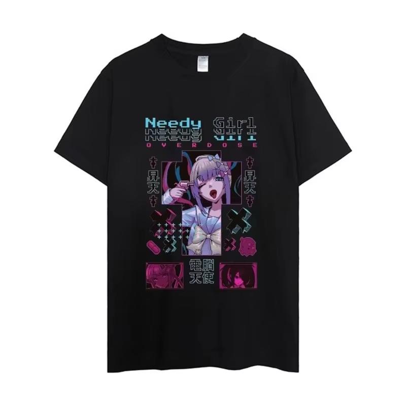 2025 Hot Sale NEEDY GIRL OVERDOSE TShirt Mens Couple Combination Clothes Short Sleeve Collar Fashion Mens