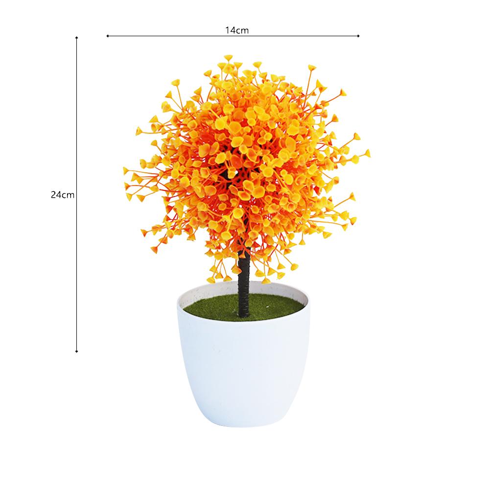 Colorful Simulation Bonsai Ornaments Light-weight Realistic Artifical Fake Plant Flower Potted For Indoor Outdoor Decoration