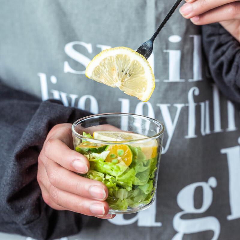 Changbaosen Japanese Style Transparent Glass Salad Bowls with Lids (Set of 5)