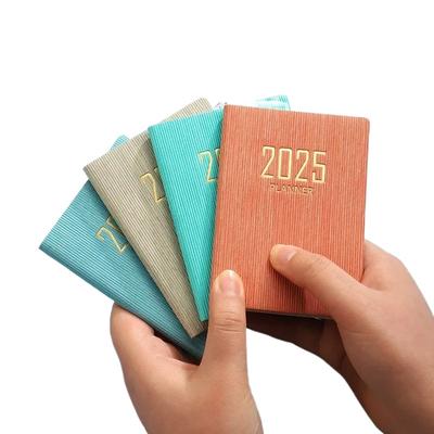 English A7 Mini Pocket Notebook 12 Months Taking Notes 2025 Schedule Planner Notepad Academic Weekly Agenda Diary Notepad