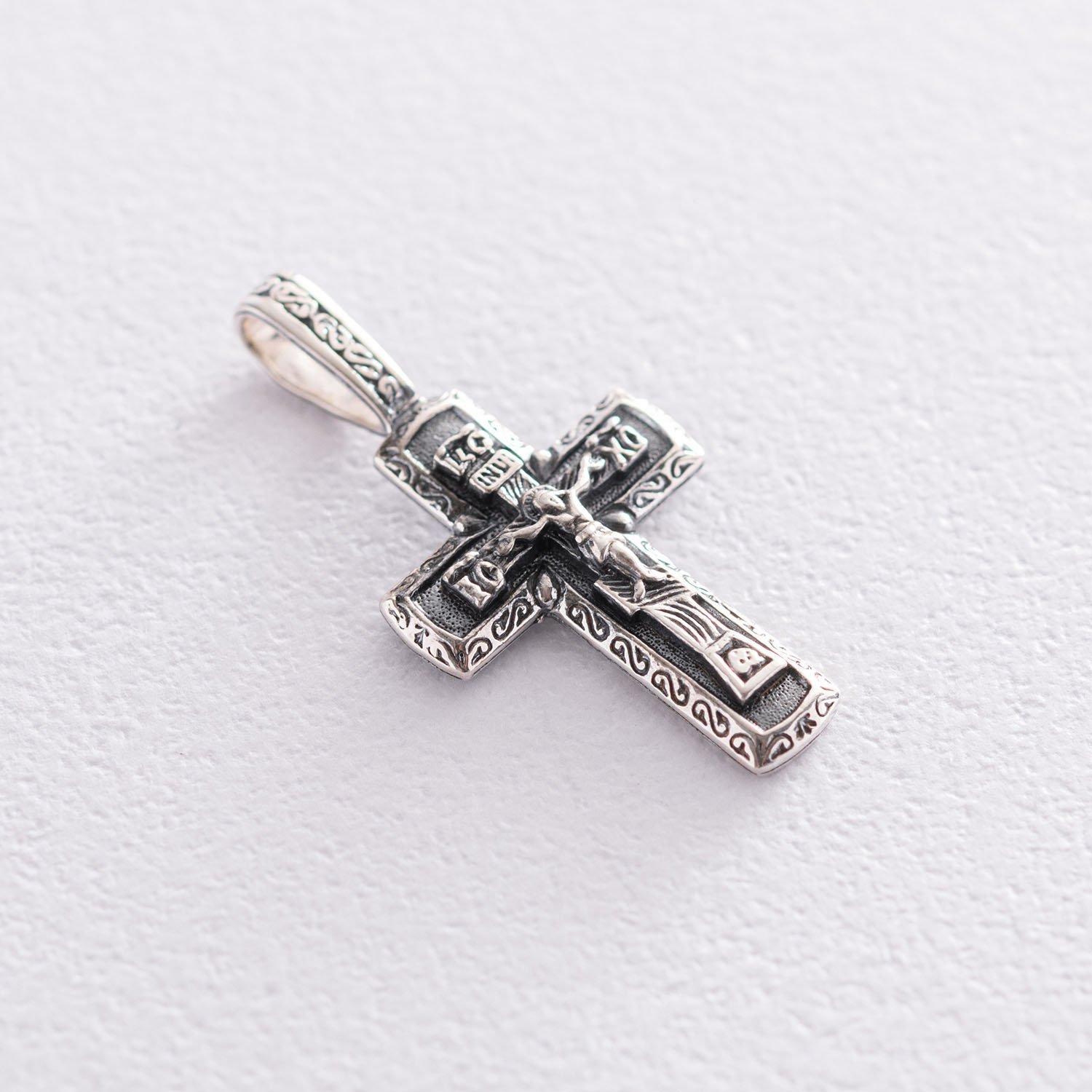 

Срібний православний хрест Розп яття. Врятуй та збережи Oniks срібний