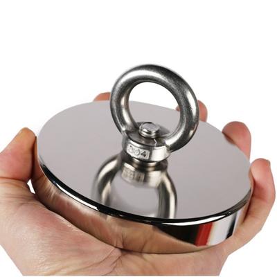 D25~D60mm Super Strong Neodymium Fishing Magnet N52 Heavy Duty Rare Earth Magnet with Countersunk Hole Eyebolt Salvage Magnetic