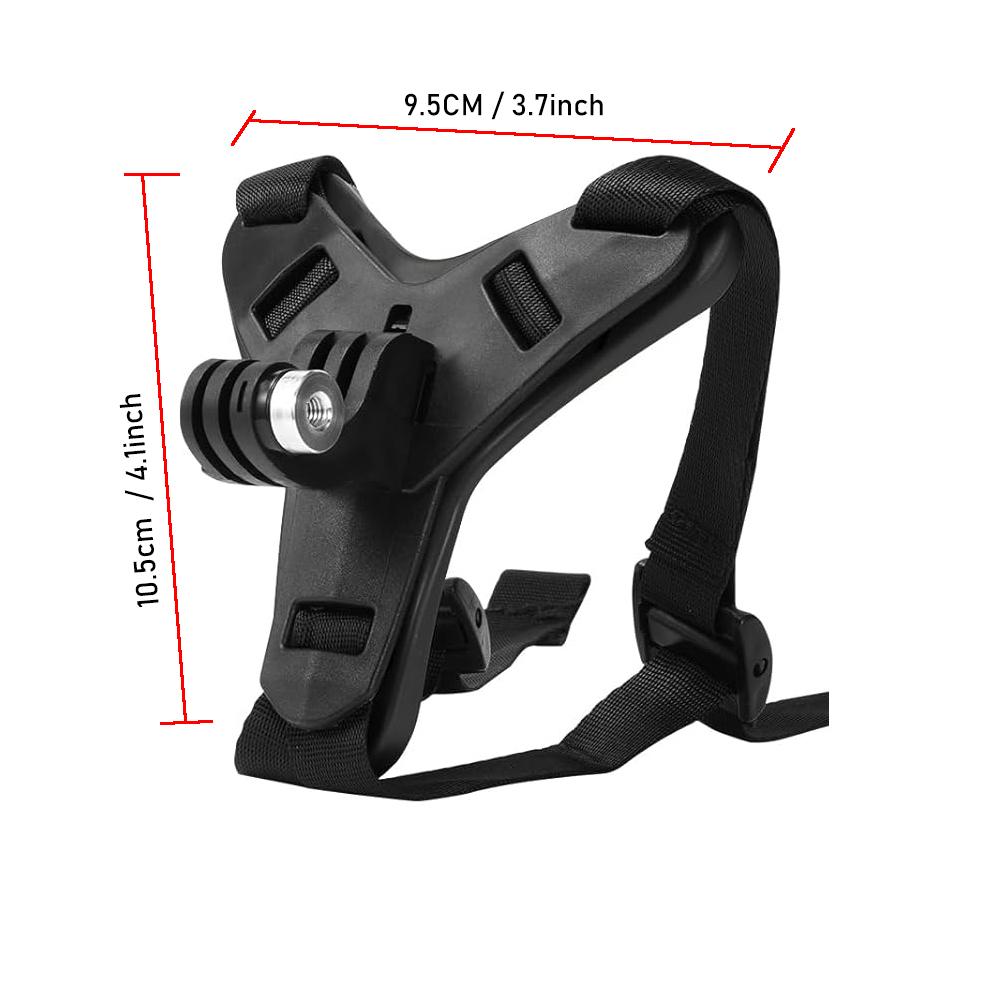 Kit Accesorii Curea Piept & Bărbie Cască Motocicletă pentru GoPro Hero 12 11 10 9 8 Insta360 X3 DJI Osmo Action 4 Cameră Telefon Mobil