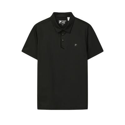 White Fashion Versatile Comfortable Cool Touch Polo Shirt Men Tops Black F11M623115FBK