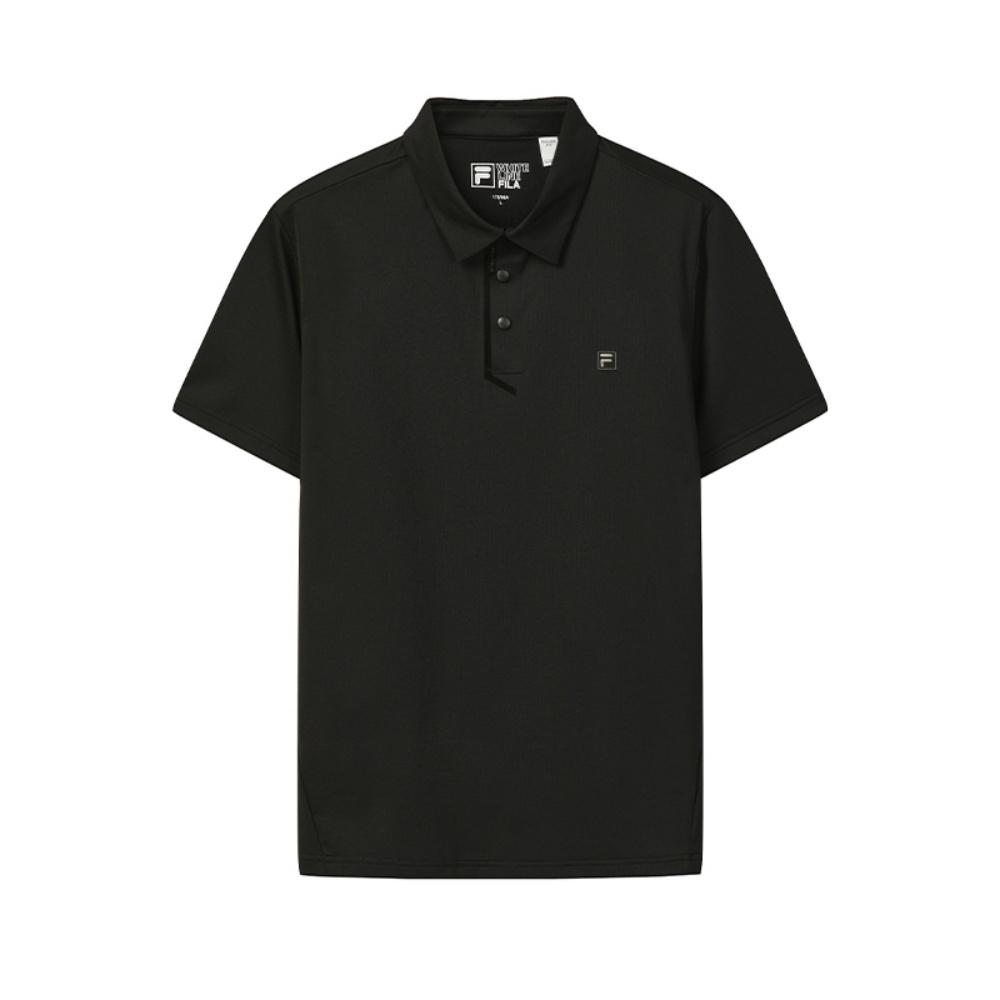 FILA White Fashion Versatile Comfortable Cool Touch Polo Shirt Men tops Black F11M623115FBK M