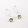 Green Amethyst Gemstone 925 Solid Silver Jewelry Handmade Women's Earrings 1.50" EE-2-39