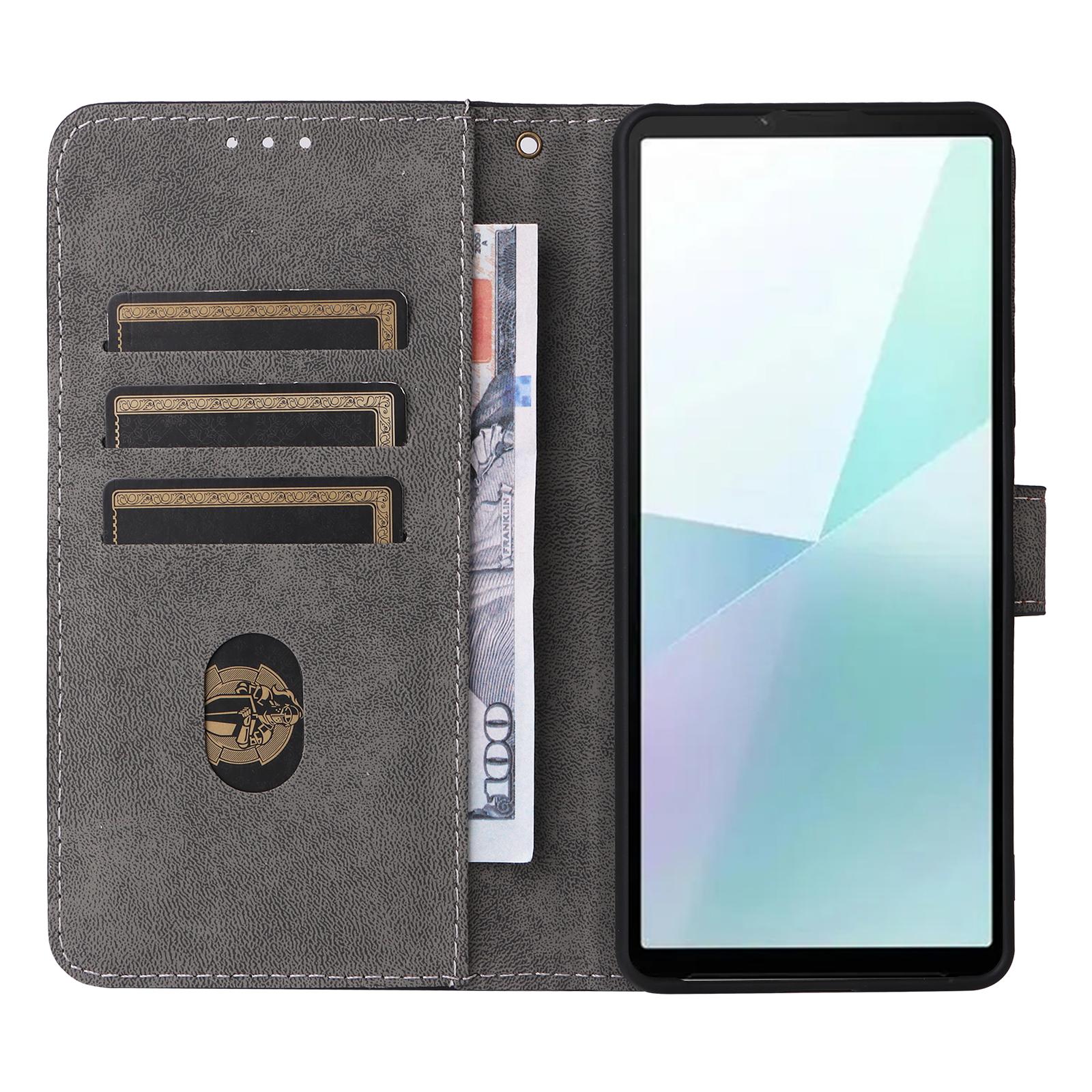 

For Sony Xperia 10 VI Case PU Leather Stand Cover with RFID Blocking Wallet Purple