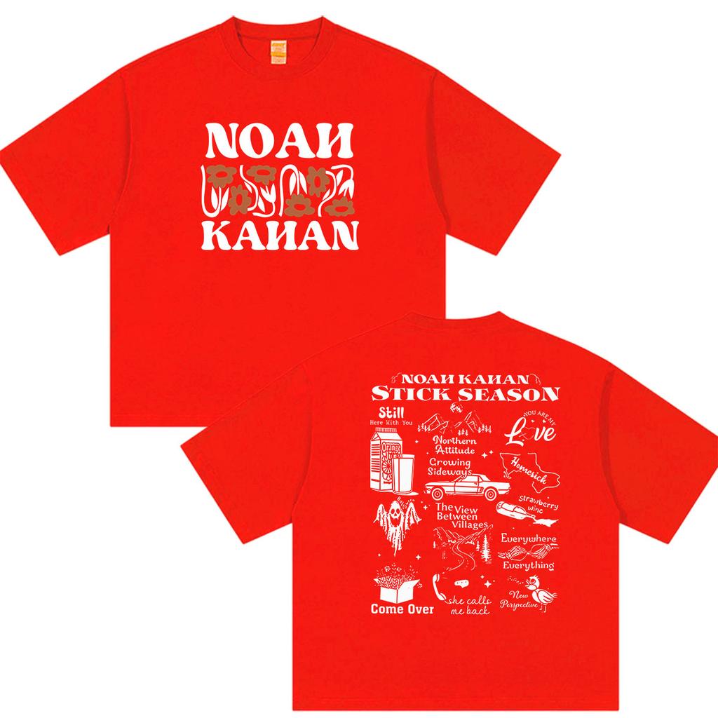 Noah Kahan Stick Season Tour 2026 Print T Shirt Unisex Women Casual Fashion Oversized Cotton Tshirt Vintage Harajuku Clothing Tees