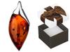 Silver Pendant Drop With Amber Delicate Women's Teardrop Pendant 925