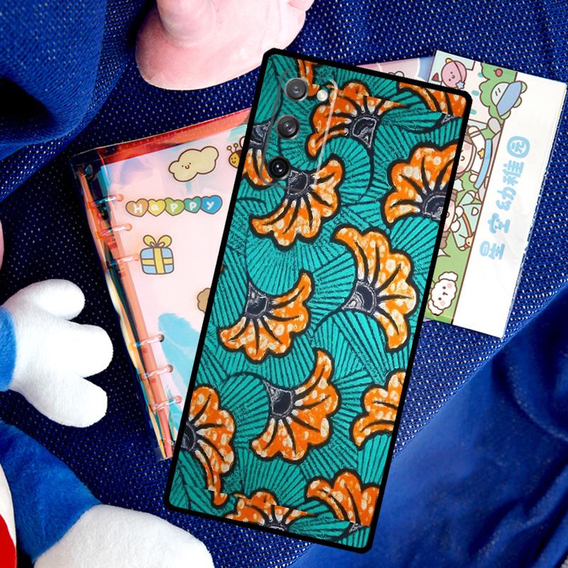 African Wax Fabric Case For Samsung Galaxy S26 Ultra S25 S24 S23 S22 S21 S10 Plus S20 FE S25 Ultra Cover Funda