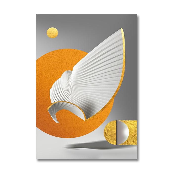 

Холст плакат с оранжевым солнцем, креативная абстрактная настенная живопись, постеры на скандинавскую тему и принты, настенные панно для гостиной, домашний декор 50x70cm No Frame