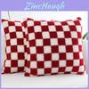 Geometric Checkered Sherpa Fleece Pillow Covers For Sofa Living Room Home Decor
