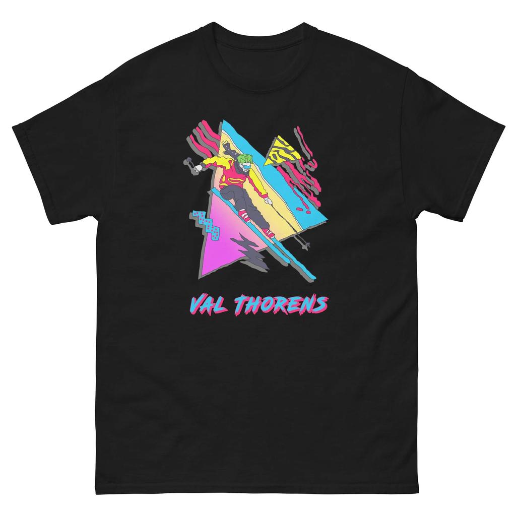 Val Thorens Retro Skier Fun T-Shirt Vintage Style