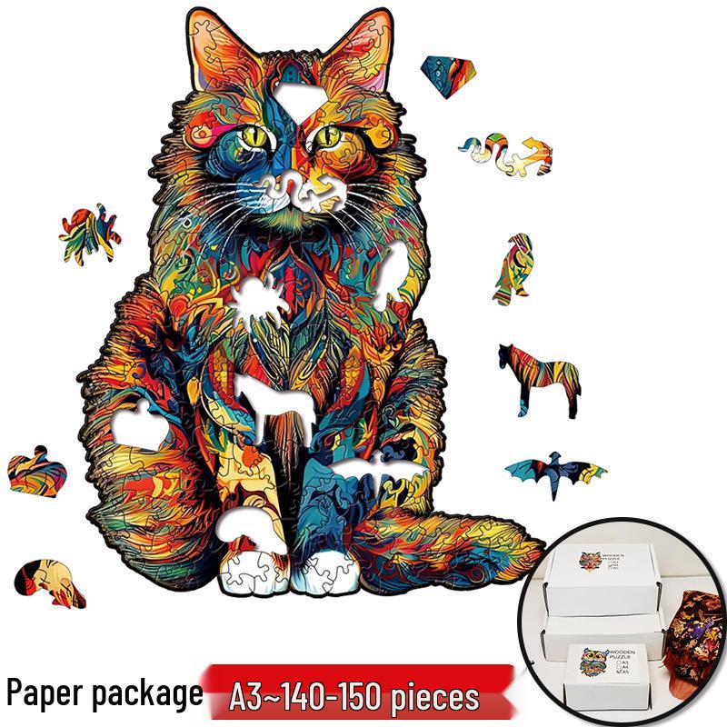 Irregular Animal Dog Penguin Wooden Puzzle in Stock