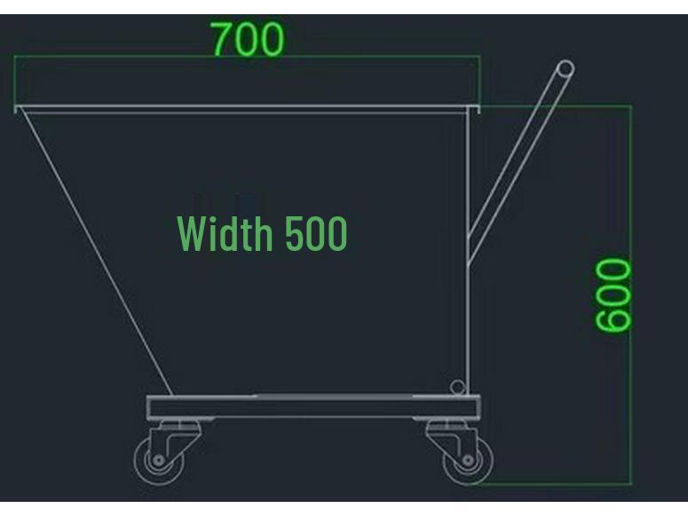 Heavy-Duty Industrial Swarf Car: Thickened Tipper-Type Chip Conveyor for Workshop Waste and Iron Chip Discharge.
