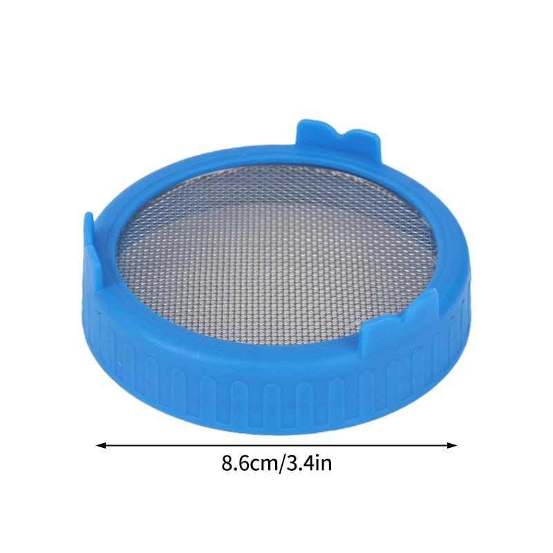86Mm Wide Mouth Sprouting Jar Plastic Bean Sprouting Cap Seedling Tray With Stainless Steel Screen Mesh Cover Sprout Maker