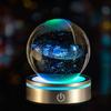 3D Solar System Crystal Ball Night Light with LED Colorful Lighting Touch Base Galaxy Planets Glass Ball Lamp Astronomy