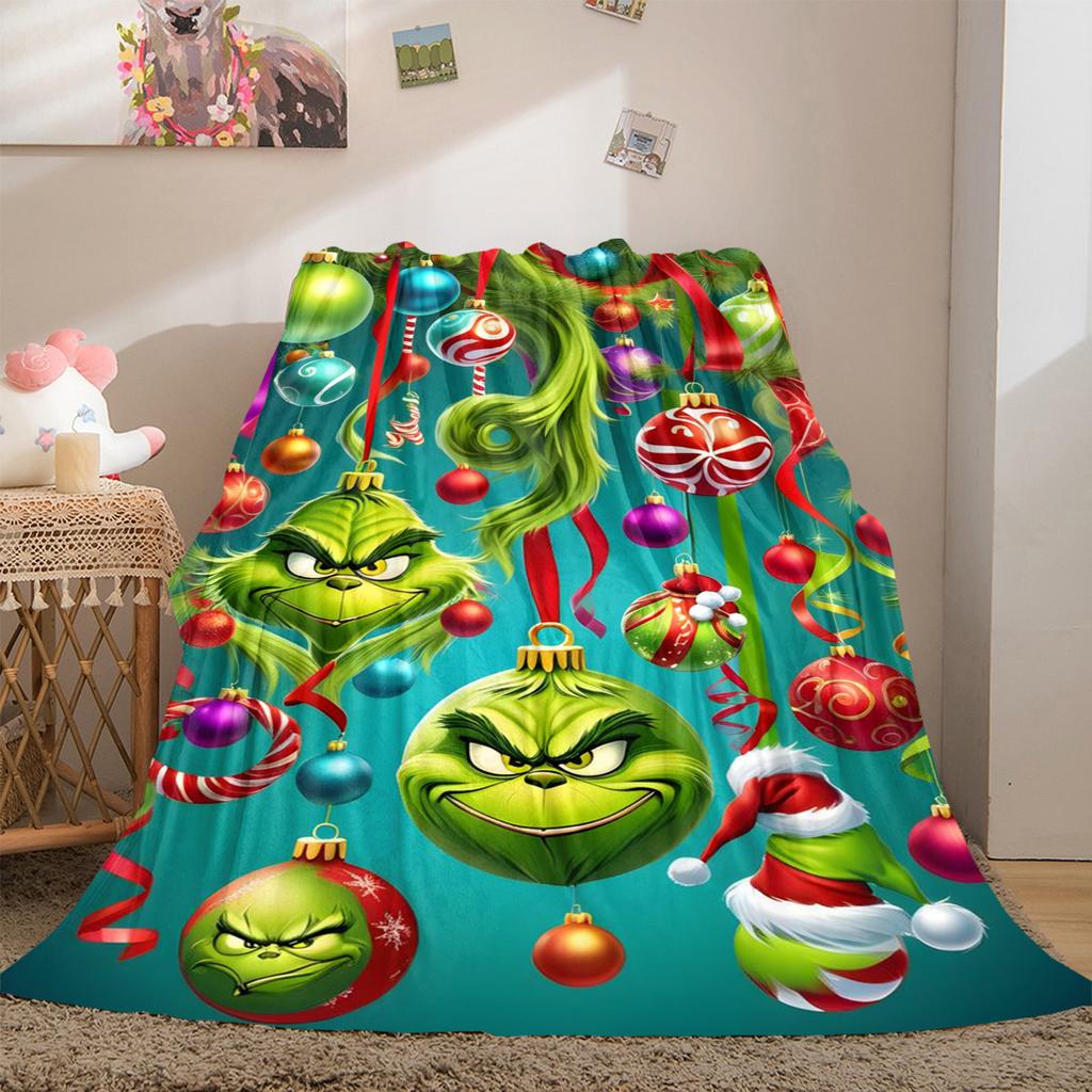 Christmas Gift Comedy Movie How the Grinch Stole Christmas blanket home warming, four season bed decoration sofa cover flannel throwing blanket K20