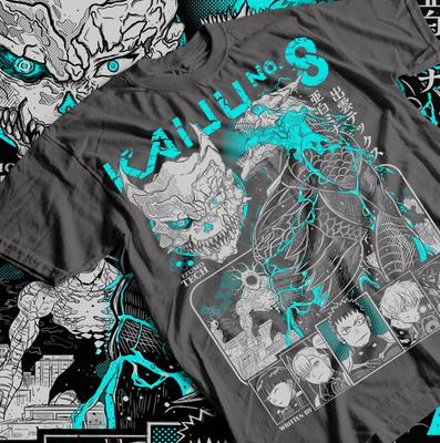 Kaiju no 8 T-shirt Mina Shiro kaij Regalo Manga Miglior Anime Maglietta Grafica Maglietta Nera