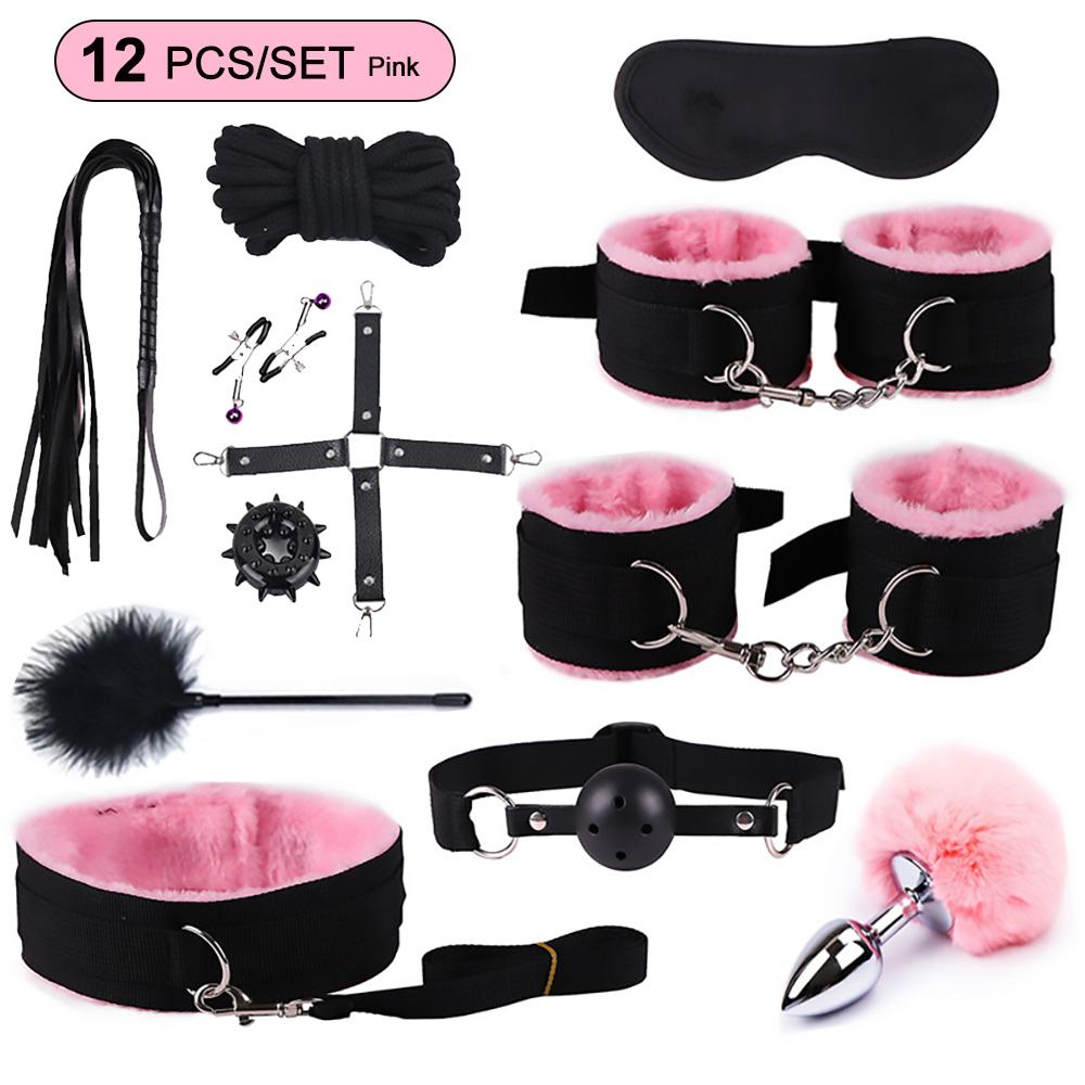 Sex Toys Set for Adult 18 Couple Flirt Game Handcuffs Anal Plug Vibrators  Erotic Products for Sexy Shop Sextots Woman