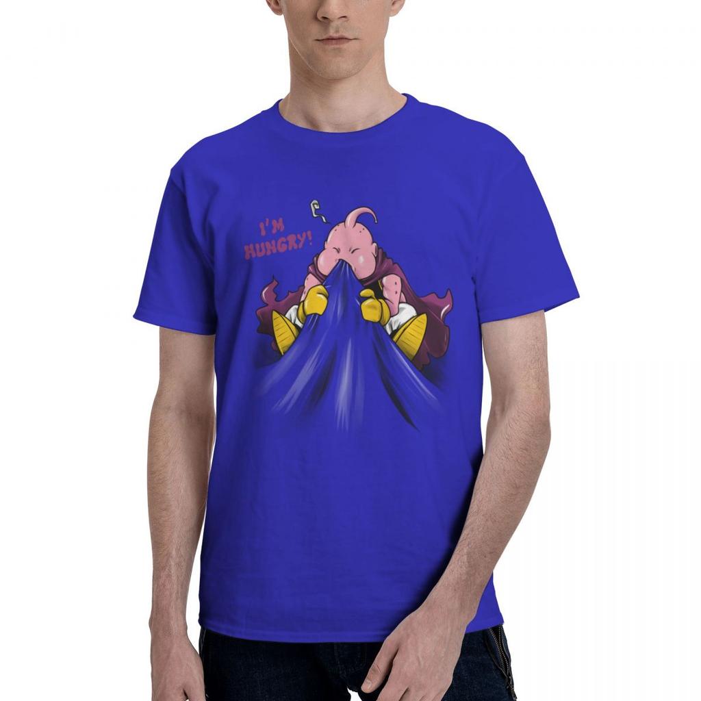 Maglietta Uomo Donna Hungry Majin Buu Merchandising Novità Cotone Puro Manica Corta T-shirt Girocollo Vestiti Regalo di Compleanno
